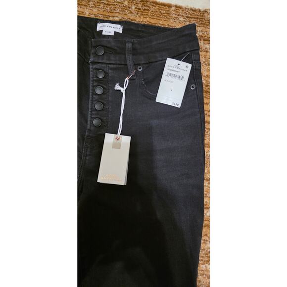 Good American Good Legs Crop Mini Boot Mid Rise Skinny Jeans Size 4 - Picture 3 of 5